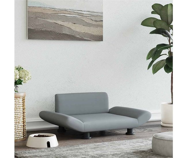 Cama Para Perro Gris Claro