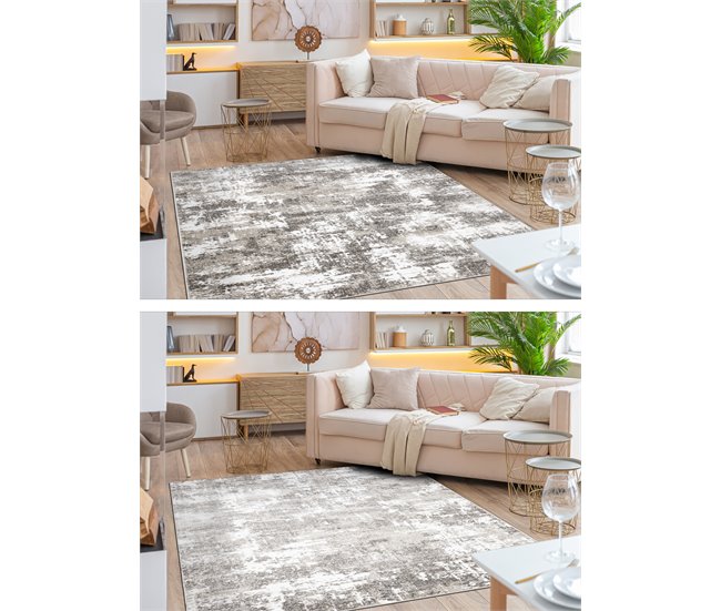 Alfombra MATEO 8038/944 Moderna antiguo estructural 120x170 Gris