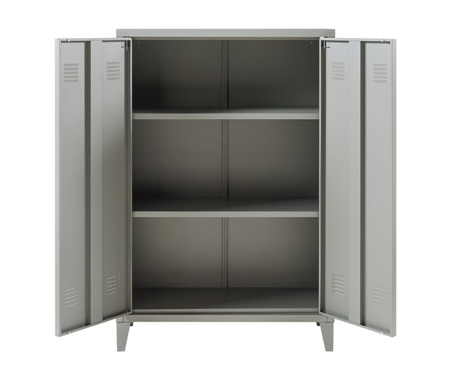 Armario de oficina Oripää con 2 estantes regulables acero Azul