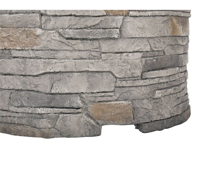 Beliani Fogón de madera TAMBORA Gris Claro