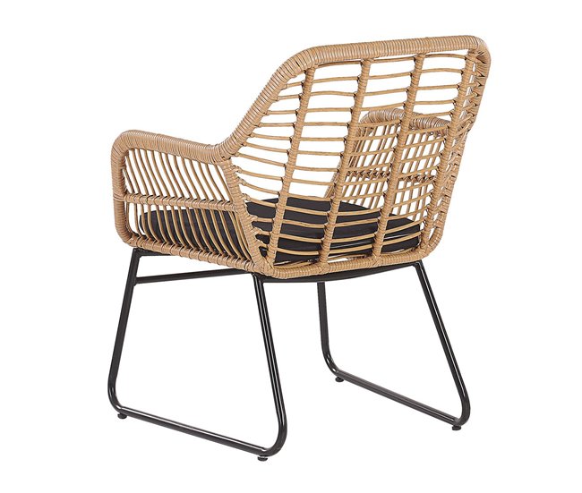 Beliani Conjunto de jardín Ratán sintético MINORI Natural