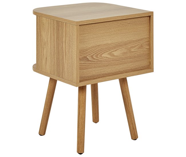 Beliani Mesa auxiliar SELAH Madera Clara