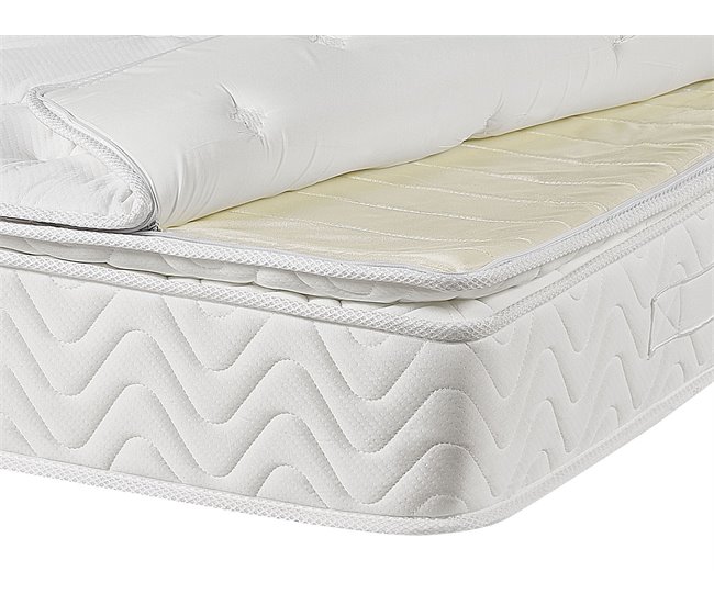 Beliani Colchón de muelles con funda extraíble LUXUS 
