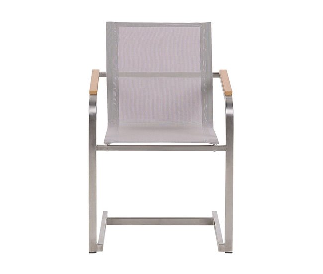 Beliani Conjunto de comedor VALCANETTO/COSOLETO Blanco/ Beige