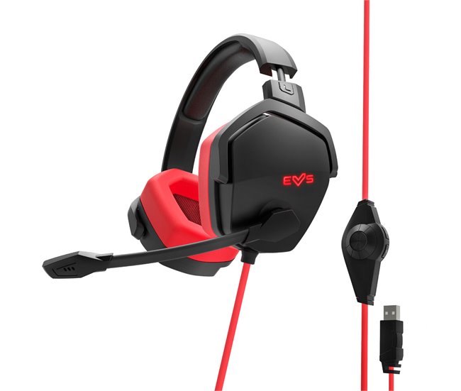 Auriculares con Micrófono Gaming ESG 4 Sur 7.1 Rojo