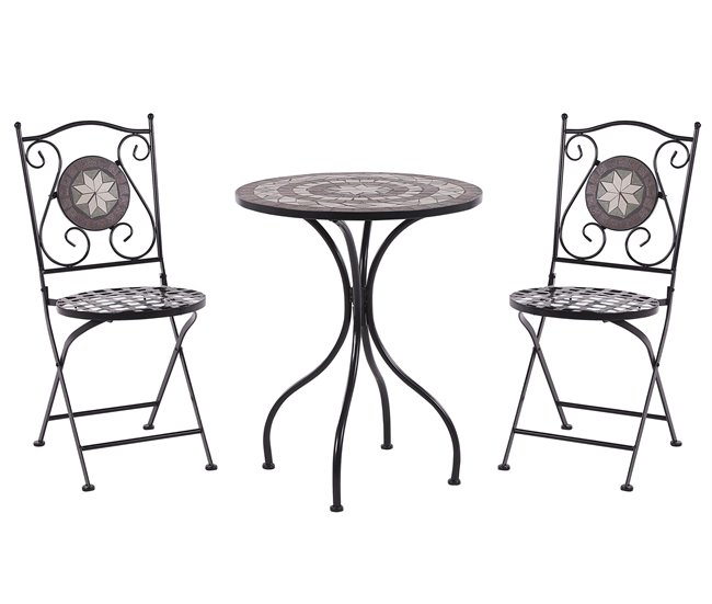 Beliani Conjunto bistro CARIATI Negro
