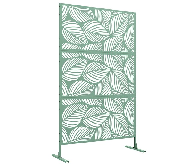 Biombo de Exterior Acero Outsunny, hogar - decoración Verde