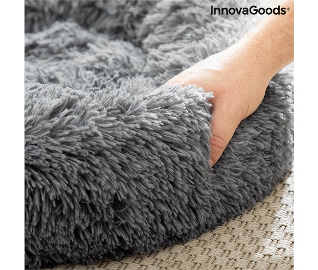 Cama Antiestrés para Mascotas Gris