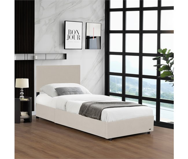 Cama tapizada Juva con somier abatible 