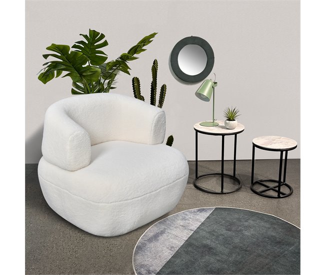 Sillon decorativo color blanco IVORY Blanco