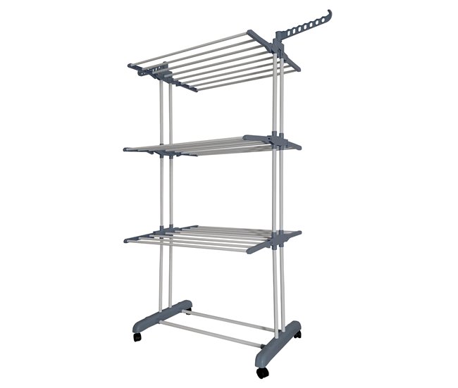 Tendedero XXL Plegable 3 Niveles Gris