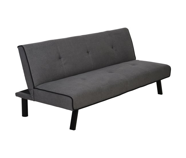 Sofá Cama esponja, eucalipto, MDF de grado E1 HOMCOM Gris