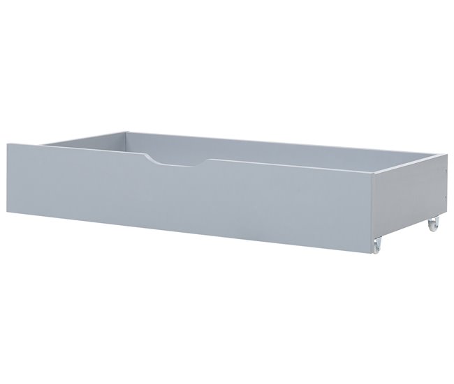 Beliani Conjunto de 2 cajones de cama Madera de pino CRONAT Gris