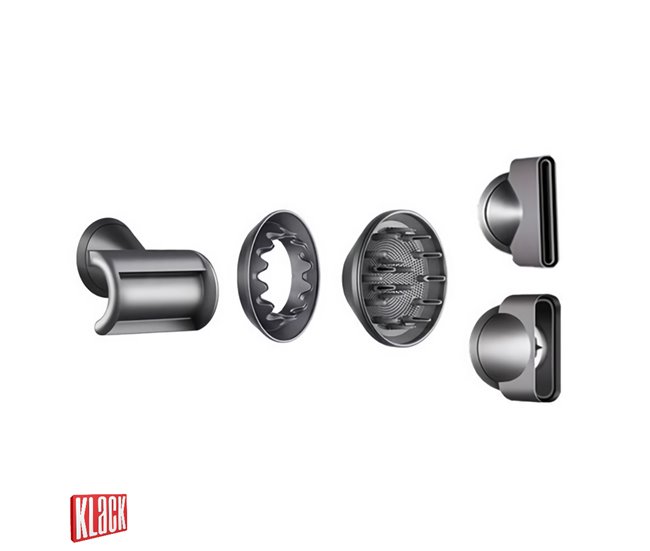 Secador de pelo profesional KLACK® "Super Hair Dryer" de nueva generación (Versión Completa) Gris