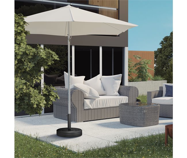 Base de Sombrilla HDPE, Cemento Outsunny Negro