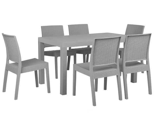 Beliani Conjunto de comedor FOSSANO Blanco