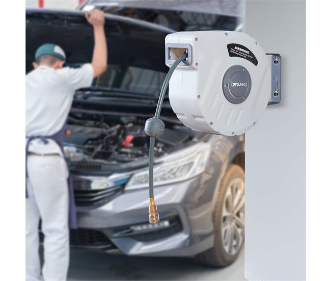 Enrollador de mangueras de aire comprimido Nassau PVC Gris