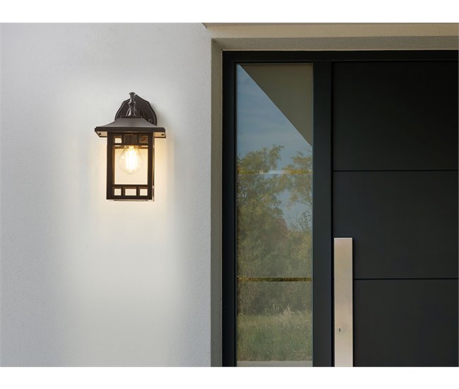 Beliani Lámpara de pared para exteriores HERIOT Negro