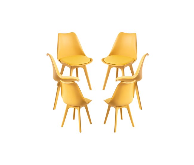 Pack 6 Sillas Synk Suprym Amarillo