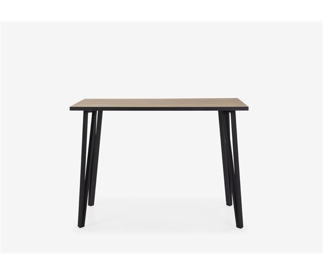Mesa de cocina alta fija DECO 140x70cm natural y canto bocamina Natural