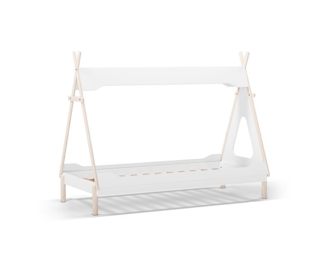 Cama Tipi Nest 210x104 Blanco/ Madera