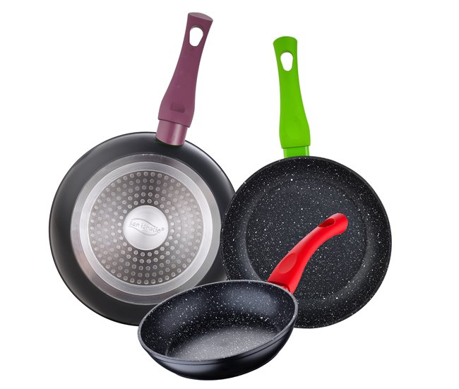 Bateria de cocina 8 piezas sartenes Multicolor