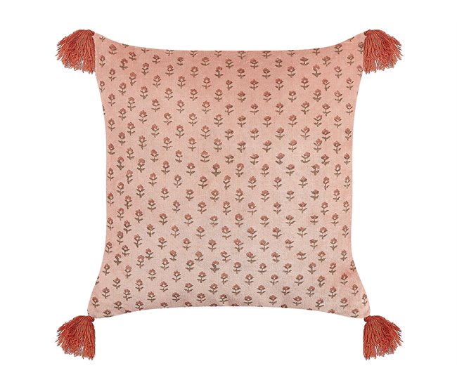 Beliani Cojín decorativo RUMHORA Rosa