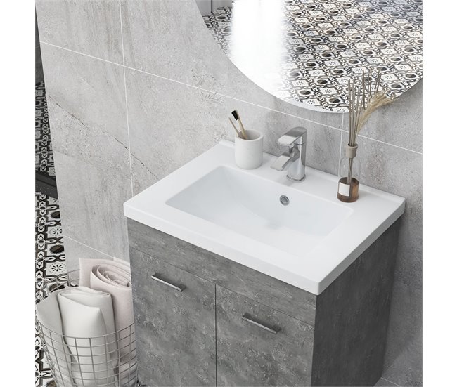 Mueble de Baño Melamina de Madera; Cerámica kleankin 60 Gris