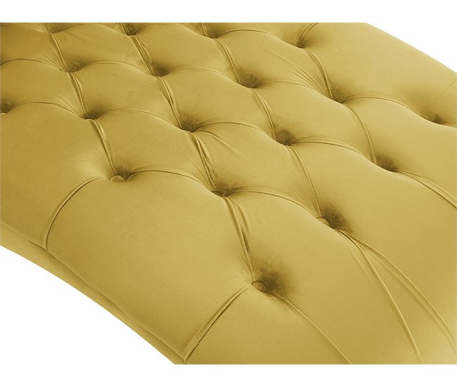 Beliani Chaise longue Terciopelo MURET Mostaza