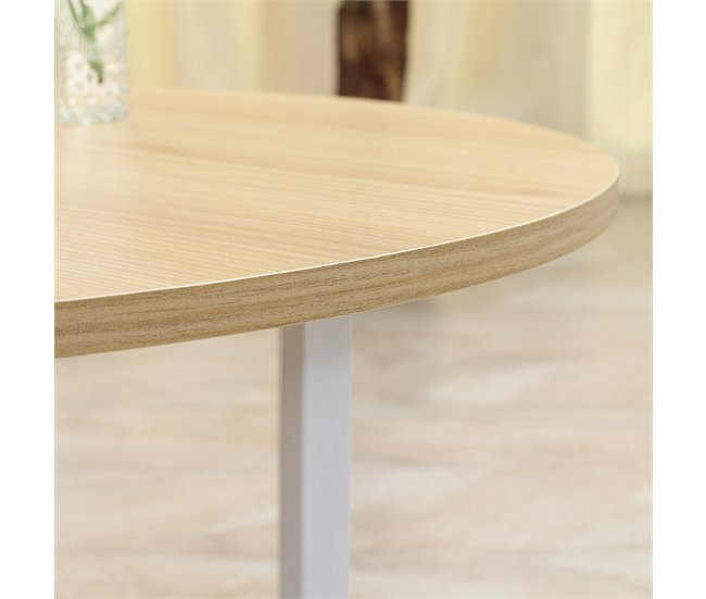 Mesitas de Café MDF, Metal HOMCOM, hogar - muebles de salón 65x65 Multicolor