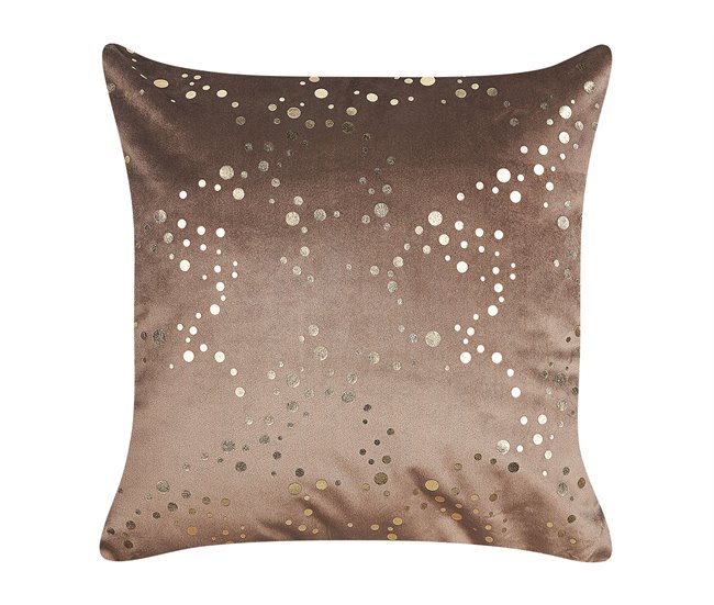 Beliani Cojín decorativo POPPY Marron