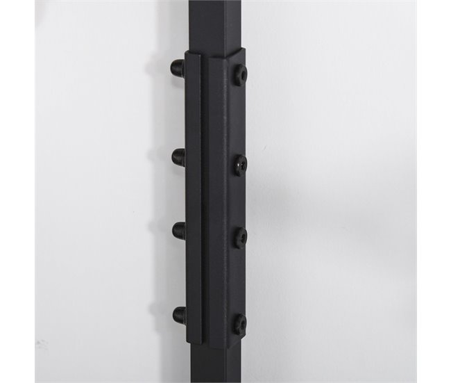 Perchero de Pie con Zapatero Melamina de Madera, Metal HOMCOM Negro