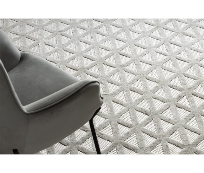 Alfombra SANTO sisal 58500 Triangulos geométrica 160x220 Crema