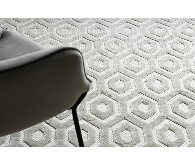 Alfombra SANTO sisal 58380 Hexágono 80x150 Crema