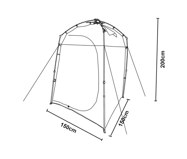 Tienda de ducha Ayas camping desplegable [pro.tec] 150x150 Azul
