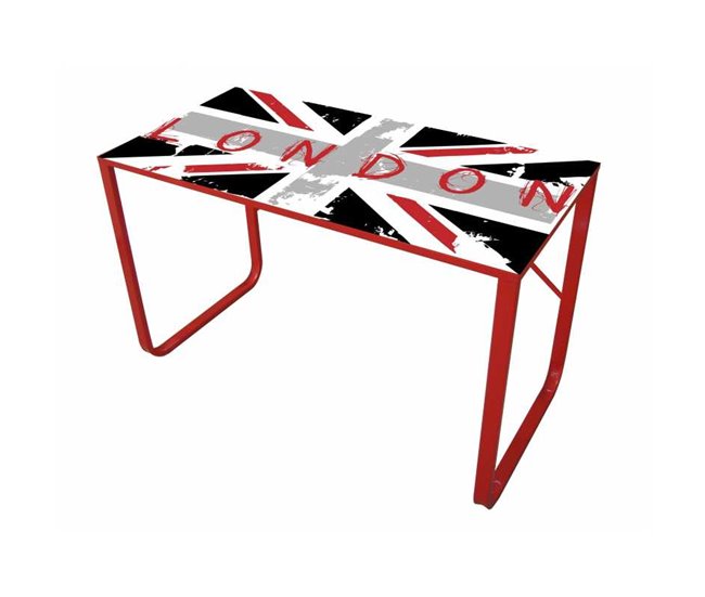 Mesa cristal London Rojo