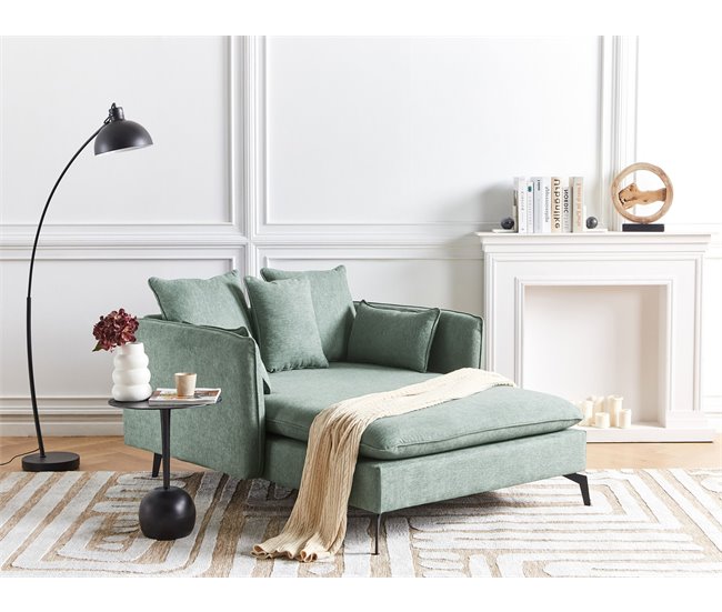 Beliani Chaise longue Poliéster CHARMES Verde