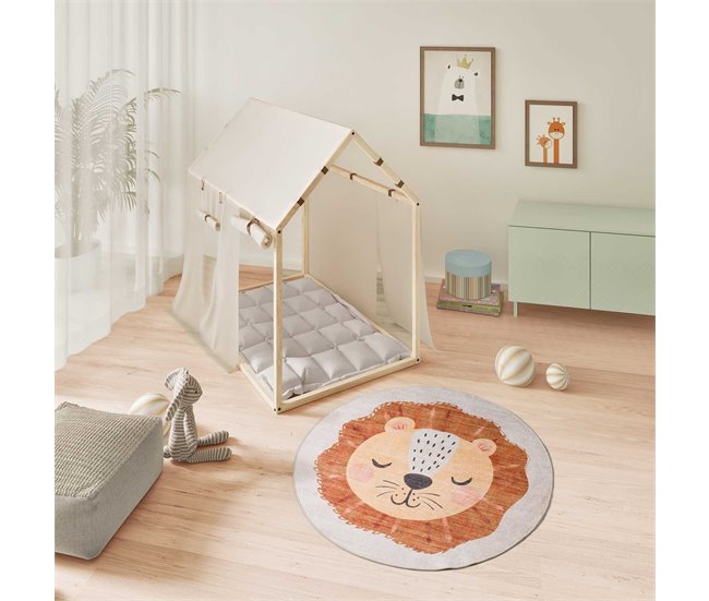 Alfombra infantil forma nube CANDY - ATTICGO 120x120 Cobre