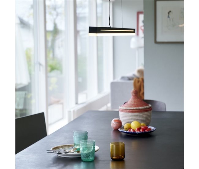Lámpara colgante LED Skylar (25W) Aluminio Nórdico Negro