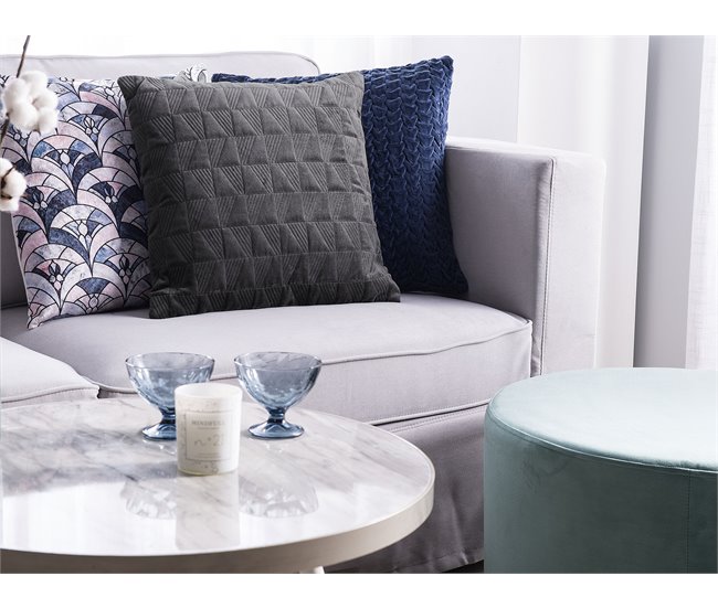 Beliani Cojín decorativo LALAM Gris Oscuro