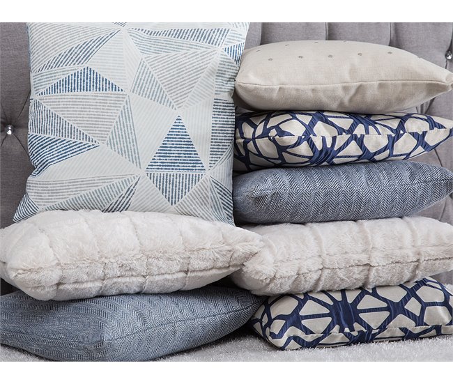 Beliani Cojín decorativo LUPINE Gris