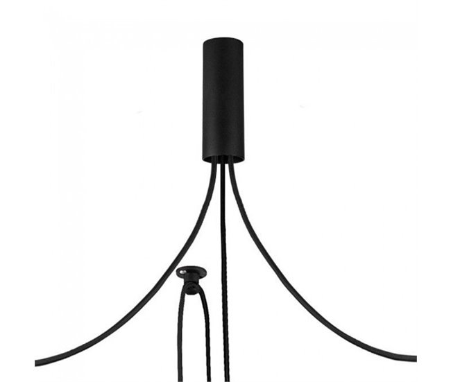 Lámpara colgante Marismo (3 luces) Metal Moderno Negro