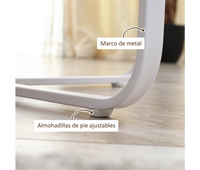 Mesitas de Café MDF, Metal HOMCOM, hogar - muebles de salón 65x65 Multicolor