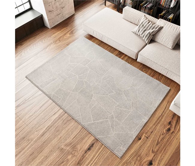 Alfombra de diseño abstracto PORTO - ATTICGO 160x230 Gris