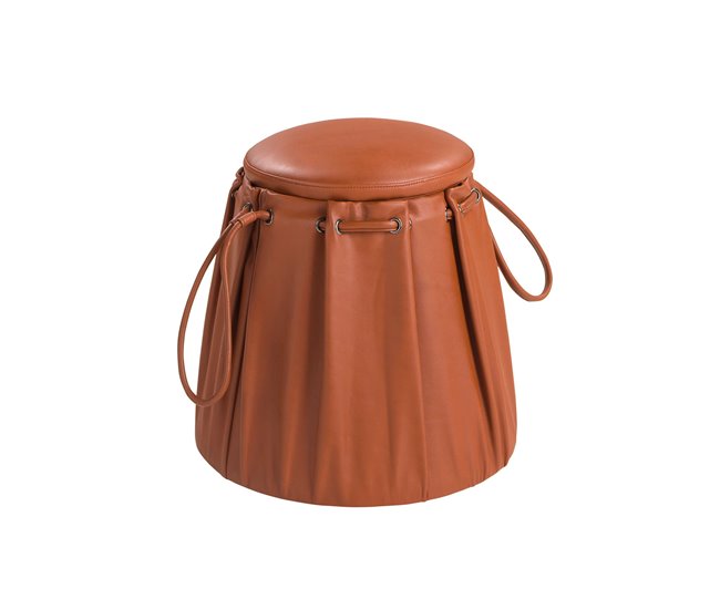 Puff piel 5160 Naranja