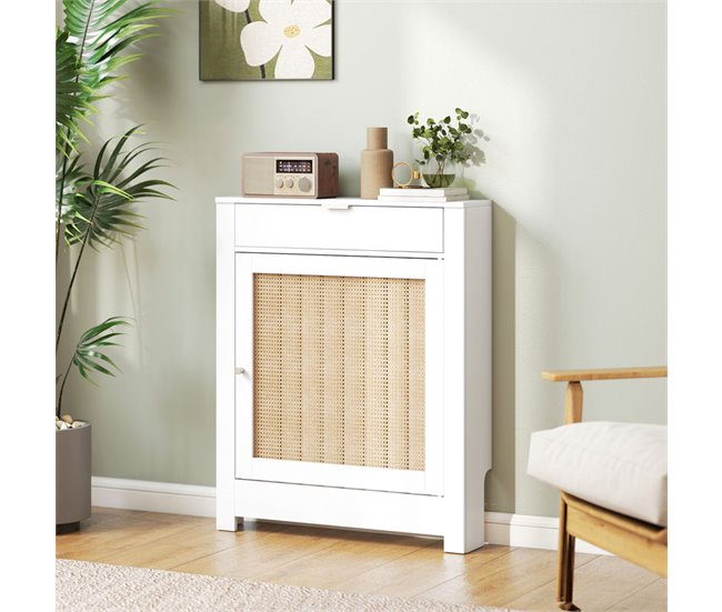 Cubre Radiadores Melamina de Madera, MDF HOMCOM Blanco
