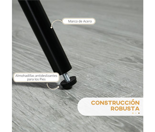 Taburetes de Cocina Poliéster, Espuma, Acero, Tablero Multicapa Gris