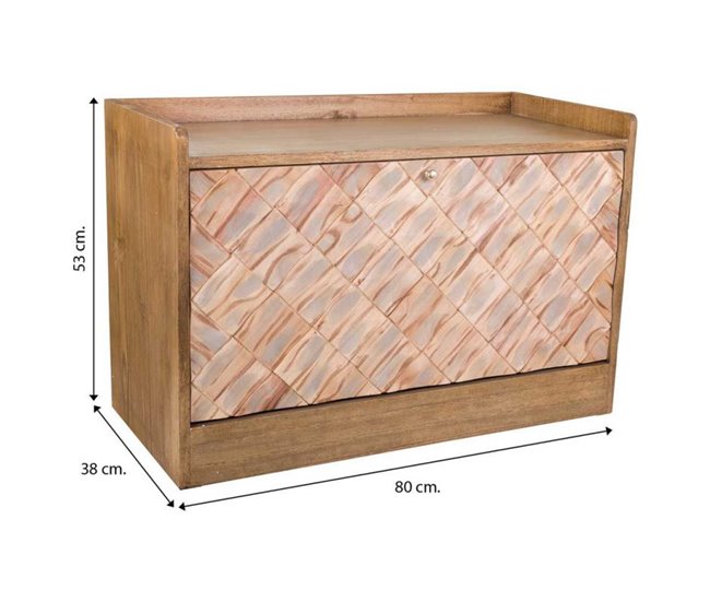 Banqueta Zapatero de madera Natural