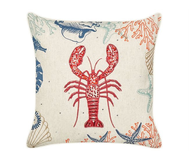 Beliani Cojín decorativo KELP Beige