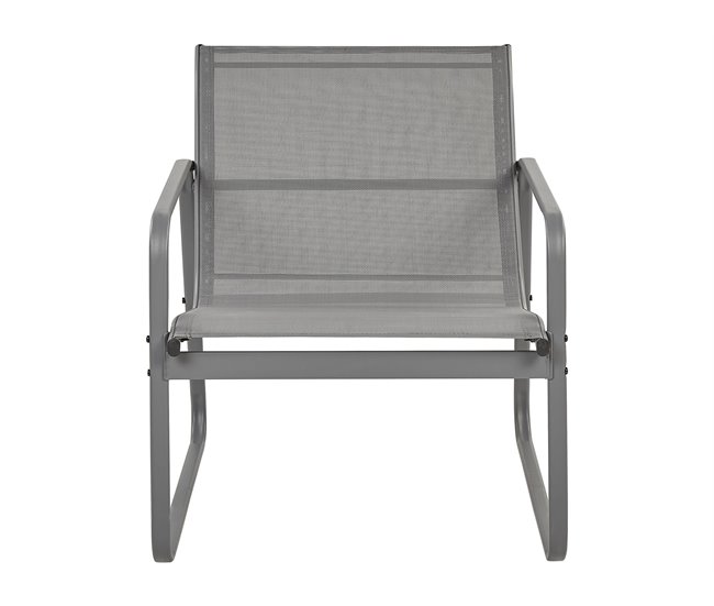 Beliani Conjunto longue Acero BARREA Gris